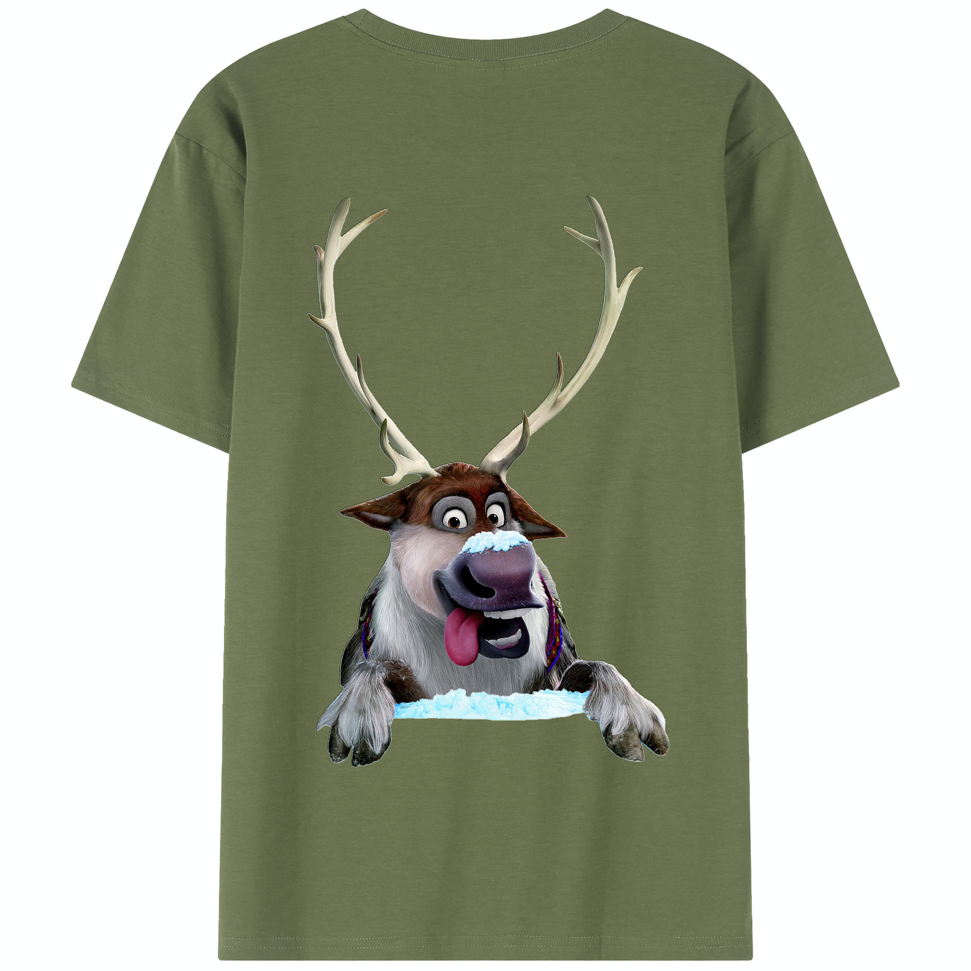 アナと雪の女王 アンナ エルサ Frozen Anna Elsa 綿100％半袖Tシャツ（背面プリント）